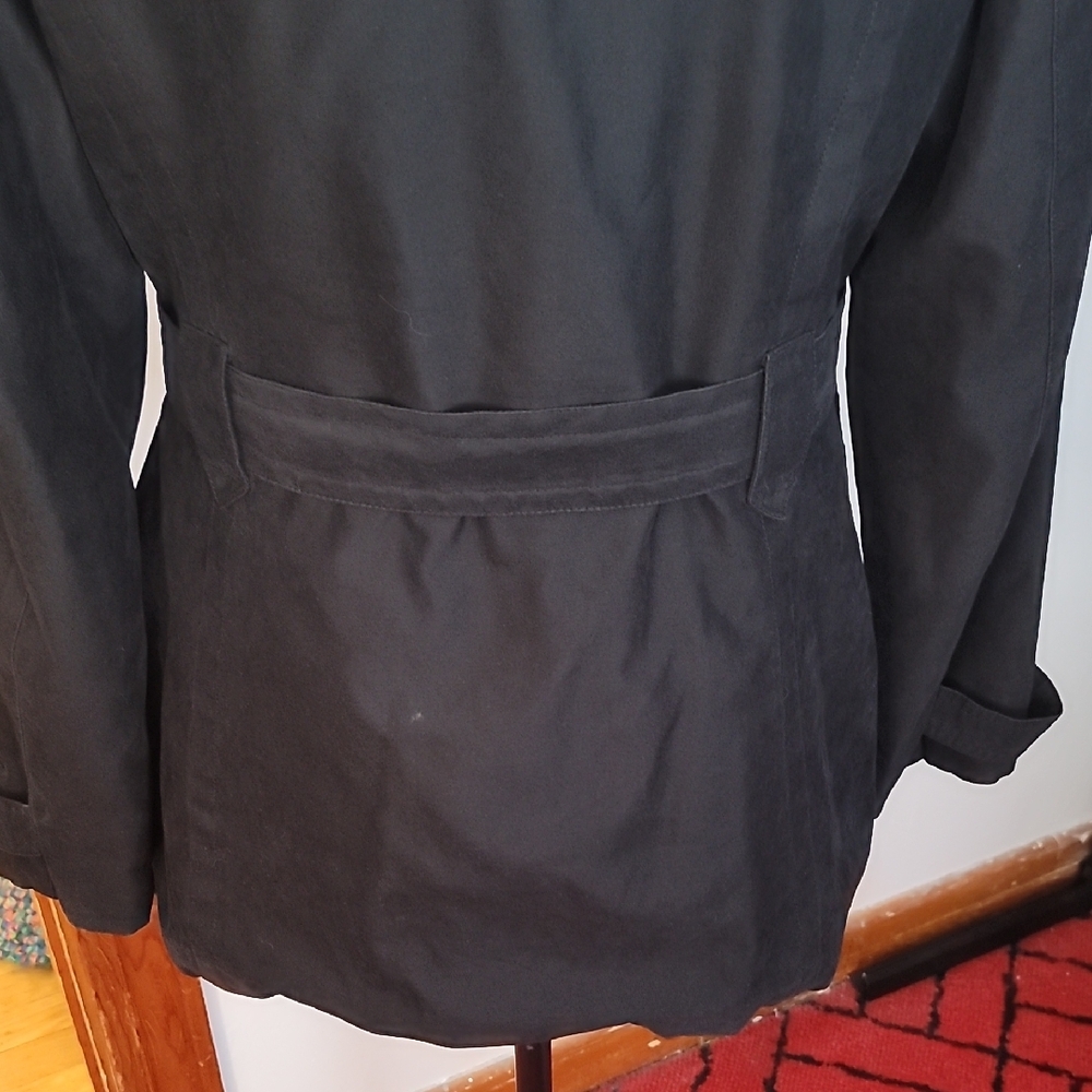 Jones New York Black Trench Coat with Belt - Picture 11 of 14